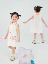 女の子用 夏用 半袖ワンピース【カラフルな花柄・ノースリーブ・子供用】（セットアップ対応）