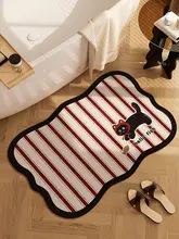 カラフルデザインの吸水防滑バスマット【速乾・スリムデザイン】