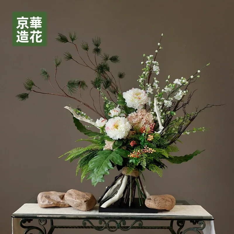 寄せ植え 室内向けの中華風人工観葉植物デスクフラワーアレンジメントセットの実用性と設置ガイド