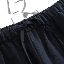 秋用 カジュアルなハイウエストストレートレッグパンツ【濃紺・ゆったりシルエット】（セットアップ対応）