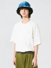 コットンリネンポケット付き半袖Tシャツ