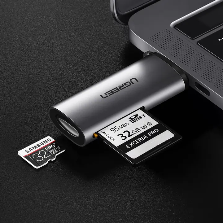 多機能カードリーダー USB Type-C 高速転送 SD microSD カメラ スマホ CCD Canon DJI Sony iPhone 接続 データ転送 「UGREEN」