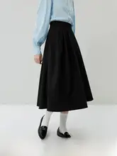 Aラインプリーツスカート【秋用・通勤・フレンチスタイル】
