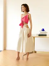 AELデザイン レディース Aラインハイウエストスカート【セクシー・ウエスト見せ・スリム効果】