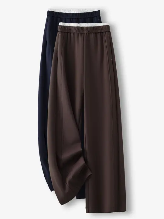 高級感あるワイドレッグパンツ【春秋用・ハイウエスト・スタイル・ストレート】
（セットアップ対応）