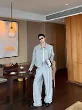 シンプルな肩パッド付きジャケット【肌理感・カジュアル・通勤用】（セットアップ対応）
