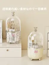 高級感あふれる大容量の回転ペンホルダー【蓋付き・デスク用・仕切り付き】