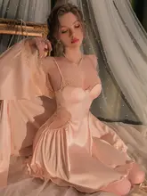 極上の柔らかさのアイスシルクレースナightガウン【夏用・感】（セットアップ対応）