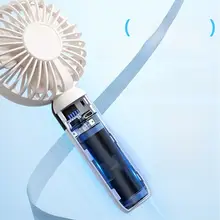 持ち運びに便利なUSB充電式ミニファン【静音・デスク用・スマホスタンド付き】