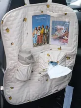 かわいいさくらんぼとレモンの車載収納ポケット【平板用スタンド・バックシート用】