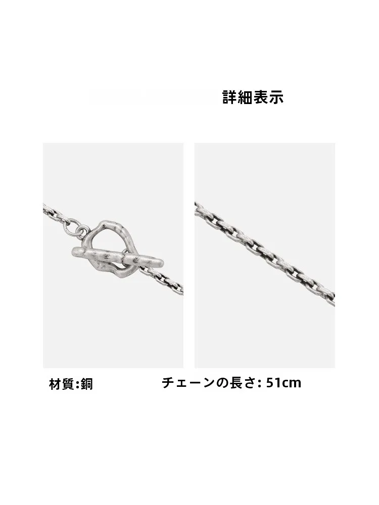 グレー  のダイヤモンドデザインネックレス：男性向け高級感とオリジナリティを実現
