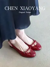 ミュール パンプス レディース 本革 エナメル 蝶結び ラウンドトウ ローヒール バックレス ワンストラップ きれいめ