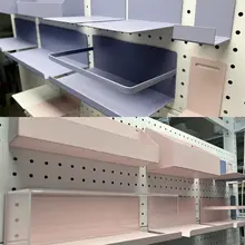 金属製ピンクパープル穴あけ不要マグネット収納アクセサリーラック【おしゃれなディスプレイ用】