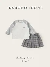 2点セット キッズ ガールズ スカート おしゃれ 春 秋「INSbobo」