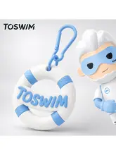 toswim バッグチャーム 防水 バッグデコ プール 水泳 水遊び 「TOSWIM」