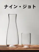 大容量ガラス製冷水ポット＆グラスセット【耐熱・家庭用・レモン水・ビール・ジュース用】