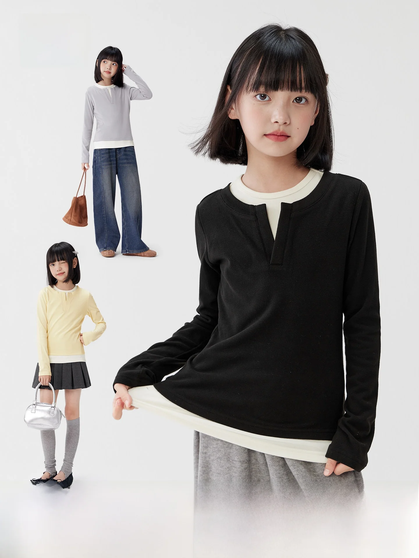 長袖Tシャツ重ね着：子供用2枚組の実用性と着用シーン