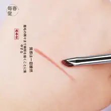 メイクブラシ アイライナーブラシ 涙袋 目頭 アイシャドウブラシ 馬毛 鎌型 ぼかし ディテールブラシ