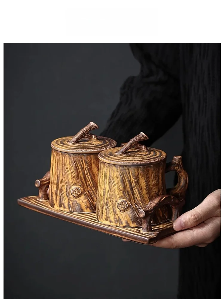 ハンドメイド陶器コーヒーカップ：ビンテージデザインと個性的取っ手の実用性と使い分け