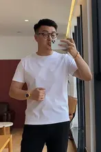 極上の柔らかさの夏用メンズ丸首半袖Tシャツ【シルクコットン使用】