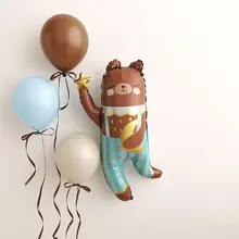子供用バースデーデコレーション【おしゃれなクリームカラー・男の子と女の子向け・クマデザイン】