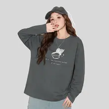 長袖Tシャツ レディース 丸首 シンプル プリント 韓流 ルーズ 着痩せ カジュアル 春 トップス 肌触り快適