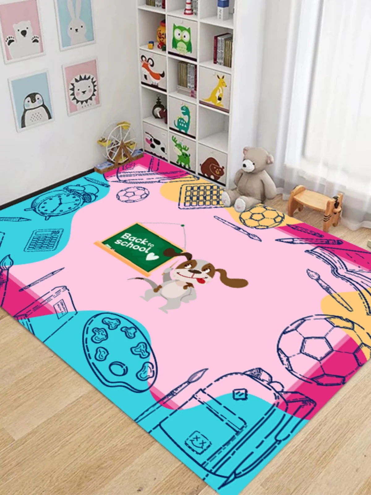 絵本図書館 読書エリア 早期教育・保育センター カーペット：商用空間における子ども向け読書環境の最適化