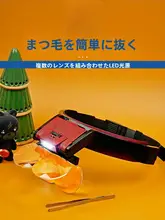 拡大鏡付きヘッドマウントアイウェア【ライト付・持ち運び便利・美容院用】