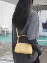 クラウドバッグ レディース 2WAY ショルダーバッグ イエロー ふっくら コンパクト 着回し おしゃれ