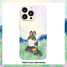 可愛いイラストの鮮やかなウサギデザインのスマホケース【二合一・おしゃれ・iPhone用・その他機種対応】（セットアップ対応）