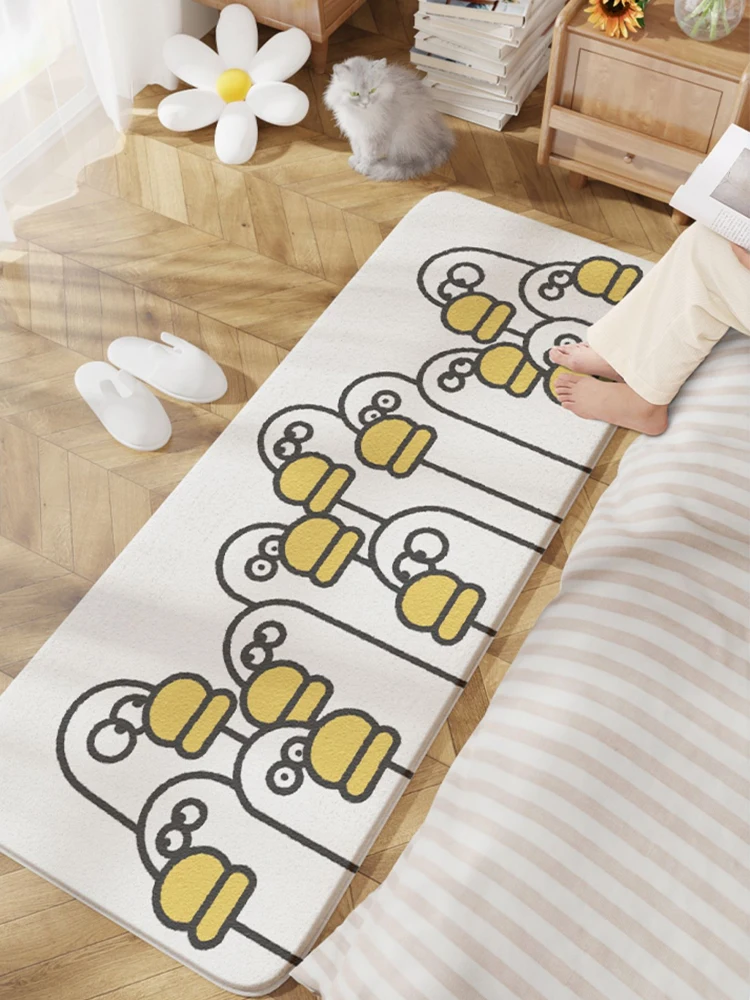 ベッドサイドカーペット 60×160cm 北欧風 厚手のファー ホームリビングに最適