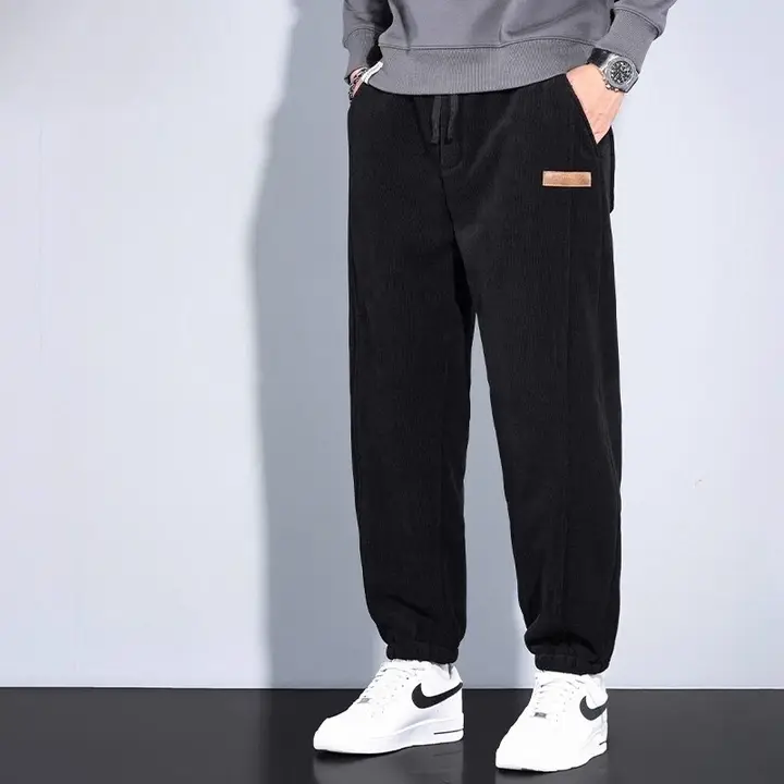 秋冬用 メンズ束脚パンツ【極上の柔らかさ・ルーズフィット・コーデュロイ素材】