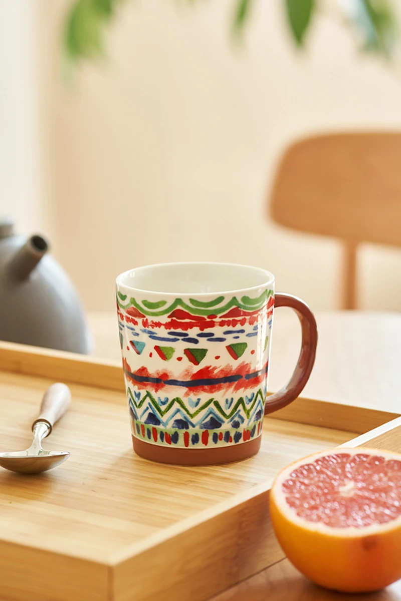 レトロ陶磁器コーヒーカップ 創造的家庭用 高デザイン