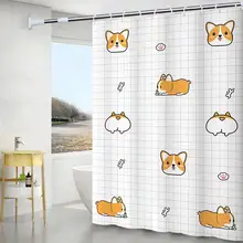 防水性のある高級厚手シャワーカーテン【カビ防止・穴あけ不要・バスルーム用】