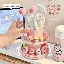 デスク用回転式ペンホルダー【オフィス・収納ボックス・フィギュア展示用】
