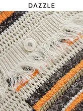 ニットカーディガン【配色デザイン・ウィンターニット】（セットアップ対応）