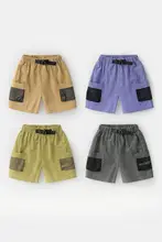 男児用 伸縮性のある綿製ショートパンツ【夏用・スポーツスタイル】