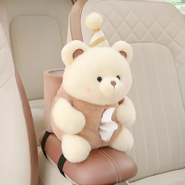 かわいいカーシート用ティッシュボックス【機能的収納・車内装飾】