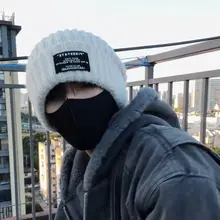 防寒保温ニット帽【青少年向け・ライディング用・厚手・風を防ぐデザイン】