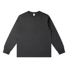 秋冬用 メンズカジュアル 長袖スウェットシャツ【コットン100%・ルーズフィット・トレーニング対応】
