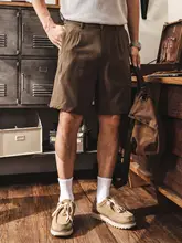 感あふれるモダールウール製メンズ夏用ショートパンツ【ヴィンテージスタイル・カジュアル】