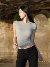 極上の柔らかさ 肌触りの良いカラフルな無痕Tシャツ【女性用・短袖・ストレッチ素材】