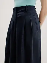 高級感あるフランス風 レディースワイドパンツ【秋冬用・通勤対応・ゆったりシルエット】