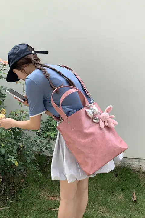 2025春夏新作 ピンク トートバッグ