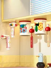 磁気吸着タイプの歯ブラシホルダー【倒立デザイン・水切れ機能付き・洗面器用】