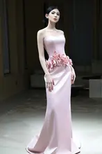 エレガントなピンクの新婦用敬酒服【成人式・婚約・パーティー対応】