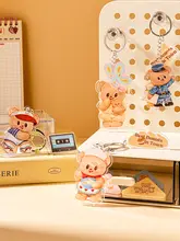 得力 コラボ アクリルキーホルダー【可愛いバタークマ・バッグアクセサリー】