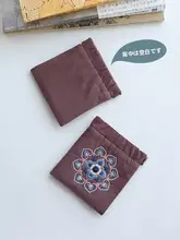 敦煌手工刺繍のDIY材料キット 小銭入れ兼キーケース  【布製・収納袋】