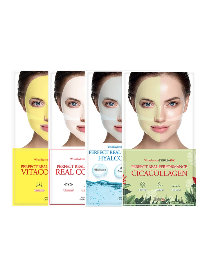 フェイスマスク ジェルパック コラーゲン ハリ・弾力 引き締め 保湿 防シワ 贅沢ケア「dermafix」