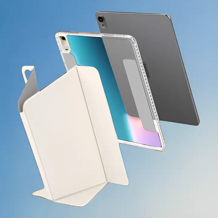 MOROCK V型マグネット吸着タブレット保護ケース【華為MatePad対応・横置き・アクリル製】